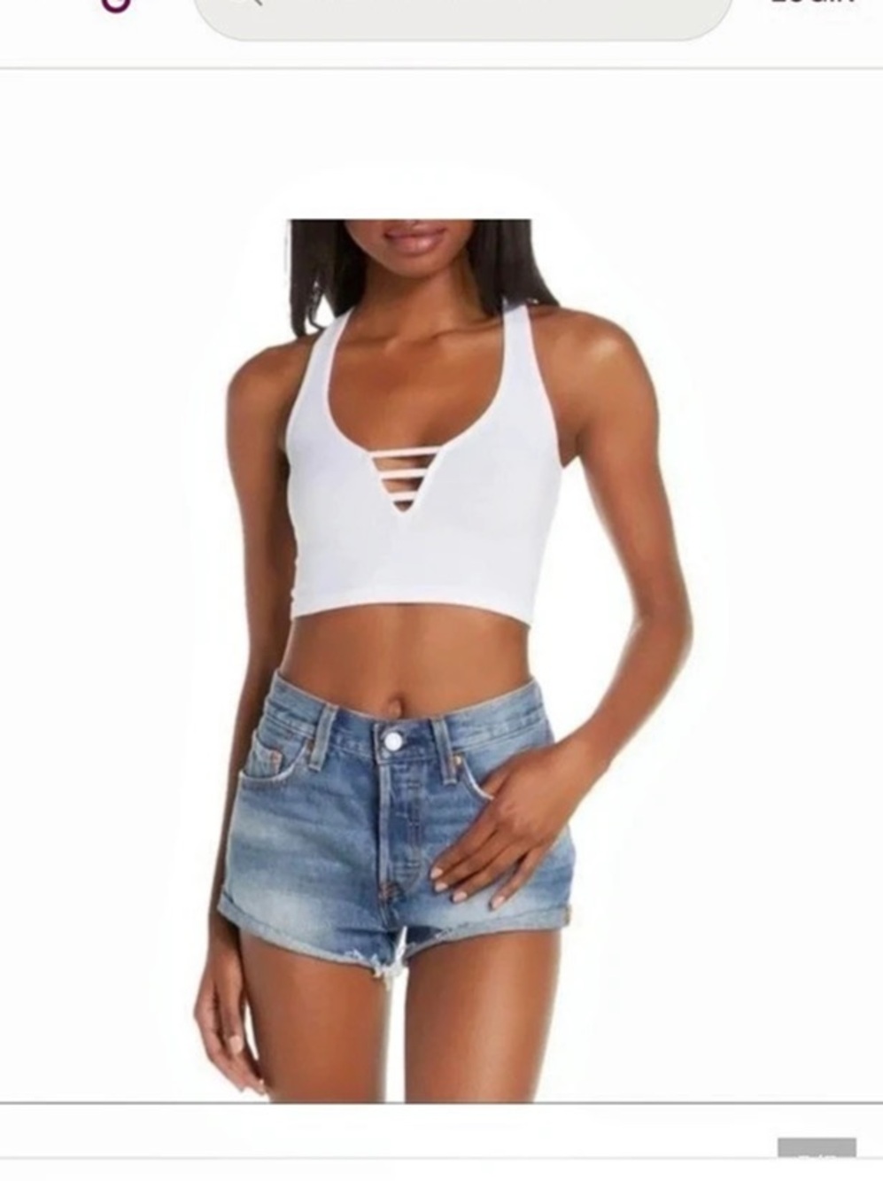 FREE PEOPLE Strapped In Crop Top in Md/Large size in Gray color